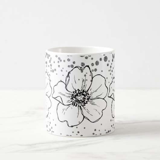 blühe Baby blühe Blumen Glitter Tasse Geschenk (Mittel)