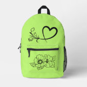 Blühe hell – Einfacher Blumen-Rucksack Bedruckter Rucksack (Vorderseite)