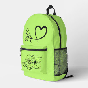 Blühe hell – Einfacher Blumen-Rucksack Bedruckter Rucksack