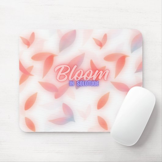 Blühe in Einsamkeit Ästhetik Florale Pastell Cute Mousepad (Mit Mouse)