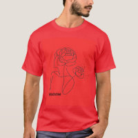 Blühe in Rot – Künstlerisches Blumenmädchen-T-Shir