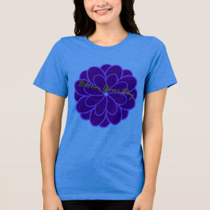 "Blühe Kühn in Lila Grazie" Tri-Blend Shirt