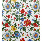 Blühe Kühn | Lebendiges Blumenmuster Duschvorhang (Vorderseite)