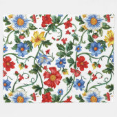Blühe Kühnes | Farbige Floral-Fleece-Decke Fleecedecke (Vorderseite (Horizontal))