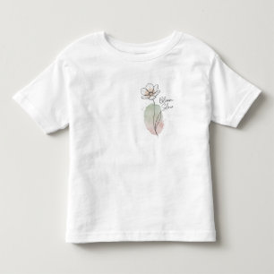 Blühe Langsam Minimalistische Blumenkunst Kleinkind T-shirt