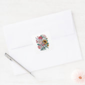 Blühe mit Anmut Quadratischer Aufkleber (Umschlag)