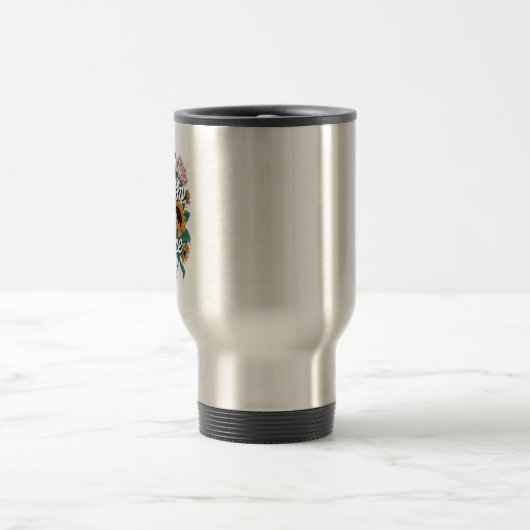 Blühe mit Anmut  Reisebecher (Mittel)