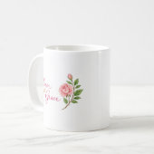 Blühe mit Anmut Tasse mit einer Rose" 🌸 (Vorderseite Links)