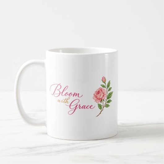 Blühe mit Anmut Tasse mit einer Rose" 🌸 (Links)
