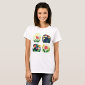 Blühe mit Blumen Damen T-Shirt (Vorne ganz)