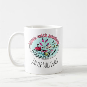 Blühe mit Freundlichkeit Wilde Blume Kaffeetasse