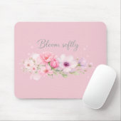 Blühe sanft – Pastell-Wasserfarben-Blumen Mousepad (Mit Mouse)