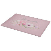 Blühe sanft – Pastell-Wasserfarben-Blumen Schneidebrett (Ecke)