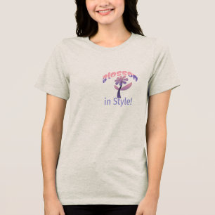 Blühe stilvoll Florale Typografie T-Shirt Tri-Blend Shirt