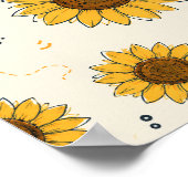 Blühe wie eine Sonnenblume Poster (Ecke)
