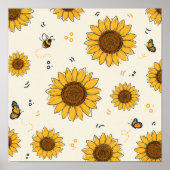 Blühe wie eine Sonnenblume Poster (Vorne)