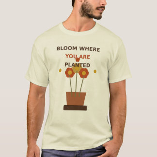 Blühe, wo du gepflanzt bist, Boho-Blumentopf T-Shirt