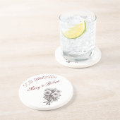 Blühen 50. Jahrestag - personalisiert Getränkeuntersetzer (Seite)