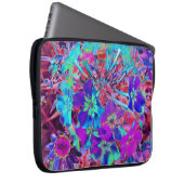Blühen Abstrakte Lila und blaue Blume Laptopschutzhülle (Vorne Rechts)