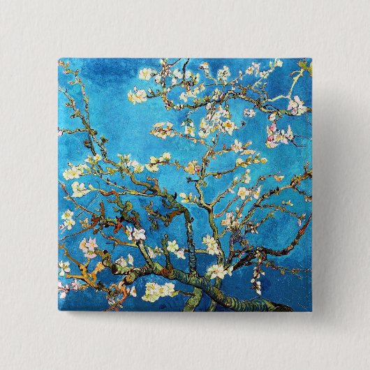 Blühen Almond Tree Van Gogh Kunst und Kultur Button (Vorderseite)
