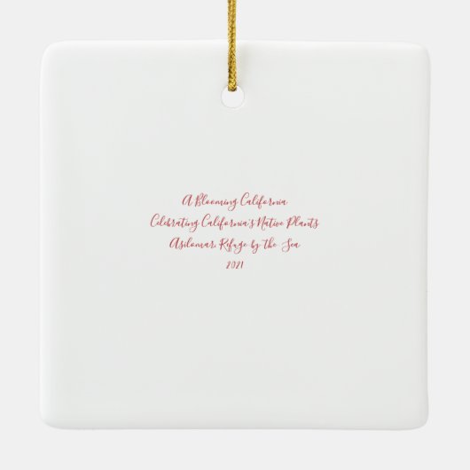 Blühen am Meer: Asilomar Keramikornament (Rückseite)