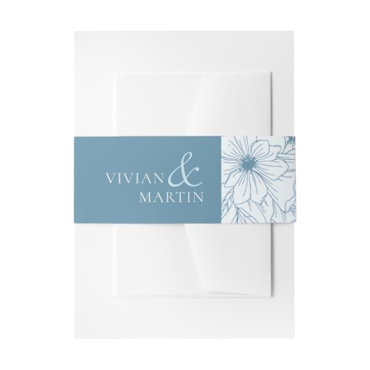 Blühen bei der Winterhochzeit Einladungsbanderole (Vorderseite Beispiel)