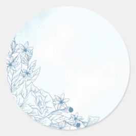 Blühen bei der Winterhochzeit Runder Aufkleber