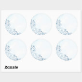 Blühen bei der Winterhochzeit Runder Aufkleber (Blatt)