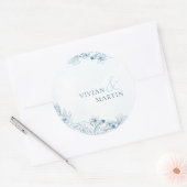 Blühen bei der Winterhochzeit Runder Aufkleber (Umschlag)