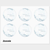 Blühen bei der Winterhochzeit Runder Aufkleber (Blatt)