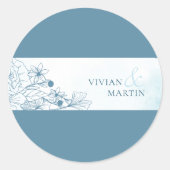 Blühen bei der Winterhochzeit Runder Aufkleber (Vorderseite)