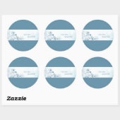 Blühen bei der Winterhochzeit Runder Aufkleber (Blatt)