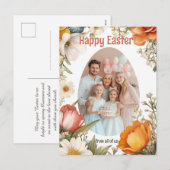 🐇 Blühen Bunny & Egg-stravaganza Feiertagspostkarte (Vorne/Hinten)
