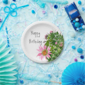 Blühen Cactus Watercolor Benutzerdefiniertes Party Pappteller (Party)