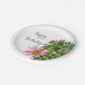 Blühen Cactus Watercolor Benutzerdefiniertes Party Pappteller (Schrägansicht)