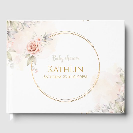 Blühen der Kinderdusche Gästebuch (Vorderseite)