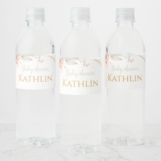Blühen der Kinderdusche Wasserflaschenetikett (Flaschen)