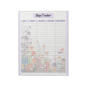 Blühen des Lila Garden_ Step Tracker Notizblock (Rotiert)