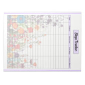 Blühen des Lila Garden_ Step Tracker Notizblock (Vorderseite)
