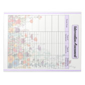 Blühen des Lila Gartens - Interventionsbeurteilung Notizblock (Vorderseite)