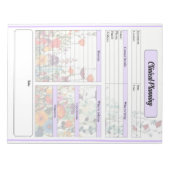 Blühen des Lila Gartens - Klinische Planung Notizblock (Vorderseite)