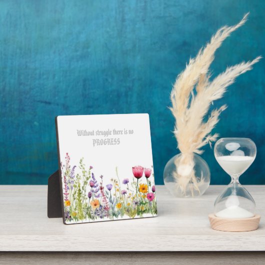 Blühen durch Kampf: Floral Easel Plaque Fotoplatte (InSitu)