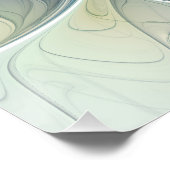 Blühen Fantasy Modern Blue Green Fraktal Blume Poster (Ecke)