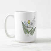 "Blühen", floral und botanisch Kaffeetasse (Links)