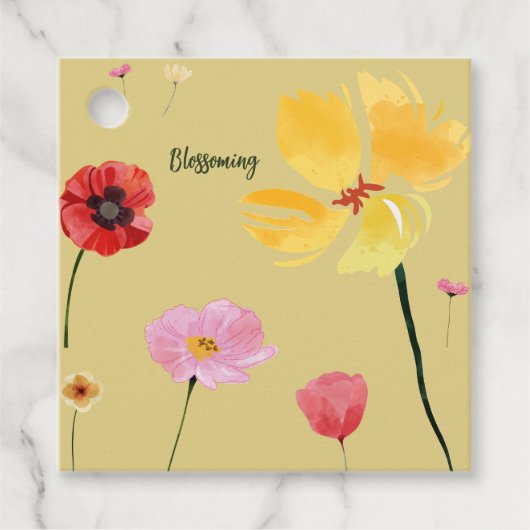 Blühen Geschenkanhänger (Vorderseite)