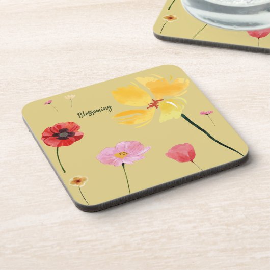 Blühen Getränkeuntersetzer (Linke Seite)