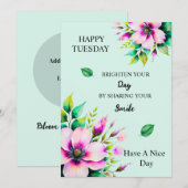 Blühen in deinen Tag Feiertagskarte (Vorne/Hinten)