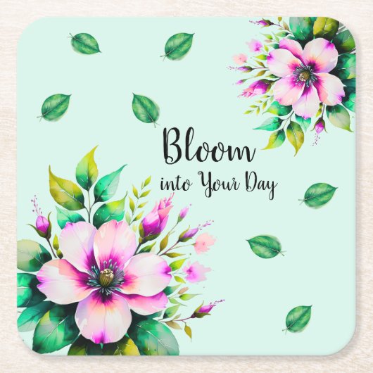 Blühen in deinen Tag Rechteckiger Pappuntersetzer (Vorderseite)