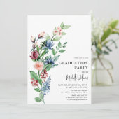 Blühen in der Celebration Graduation Party Einladung (Stehend Vorderseite)