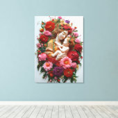 Blühen in der Hingabe Goddess & Baby Leinwanddruck (Insitu (Holzboden))